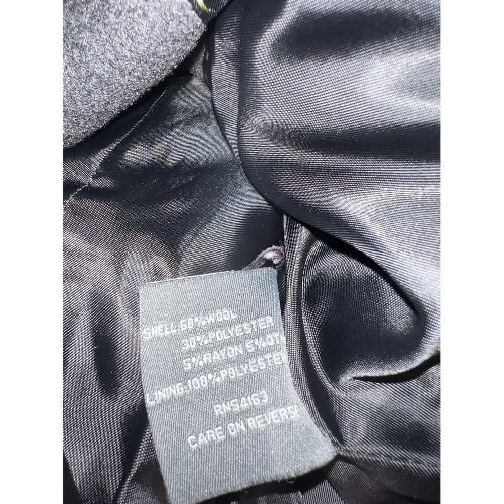 Kenneth Cole Reaction Womens Wool Blend Military Coat Gray Size 6 Stand Collar - Picture 8 of 8